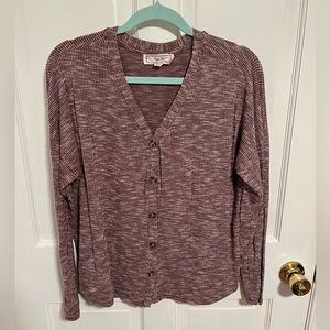 Pink/Purple Womens Sweater with Buttons